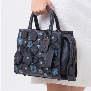 Authentic 1941 Rogue 25 appliqué coach bag NAVY